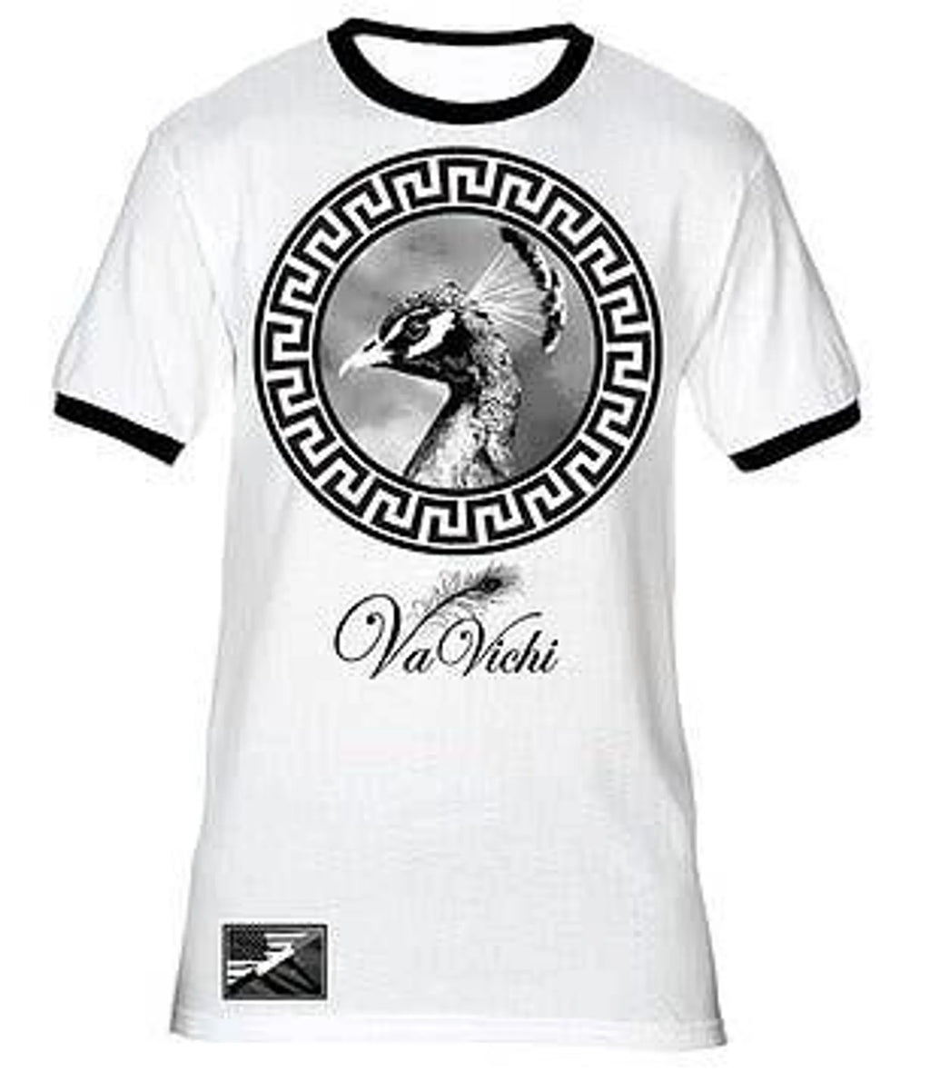 Men's VaVichi Peacock Portrait Ringer Tee