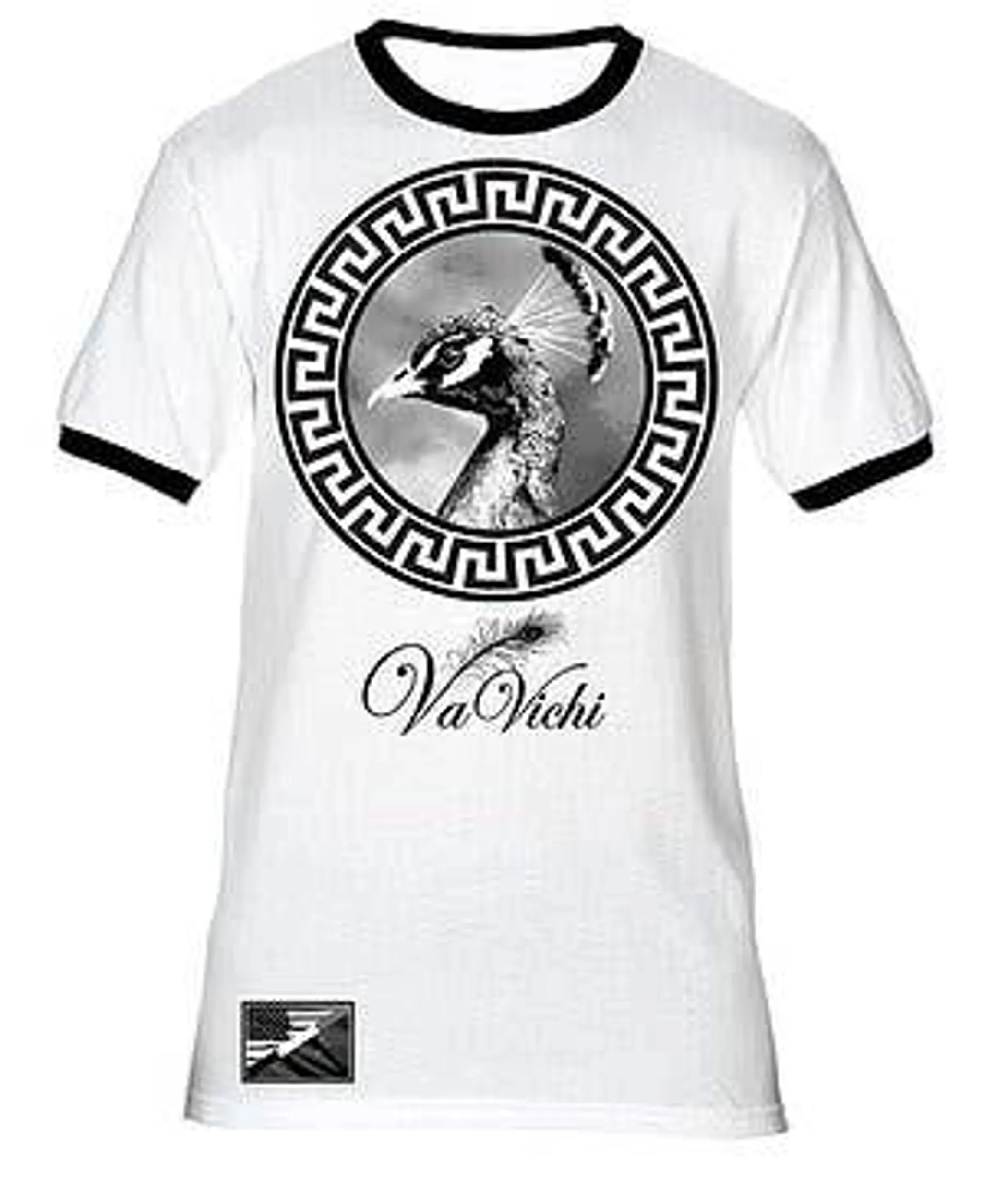 Men's VaVichi Peacock Portrait Ringer Tee