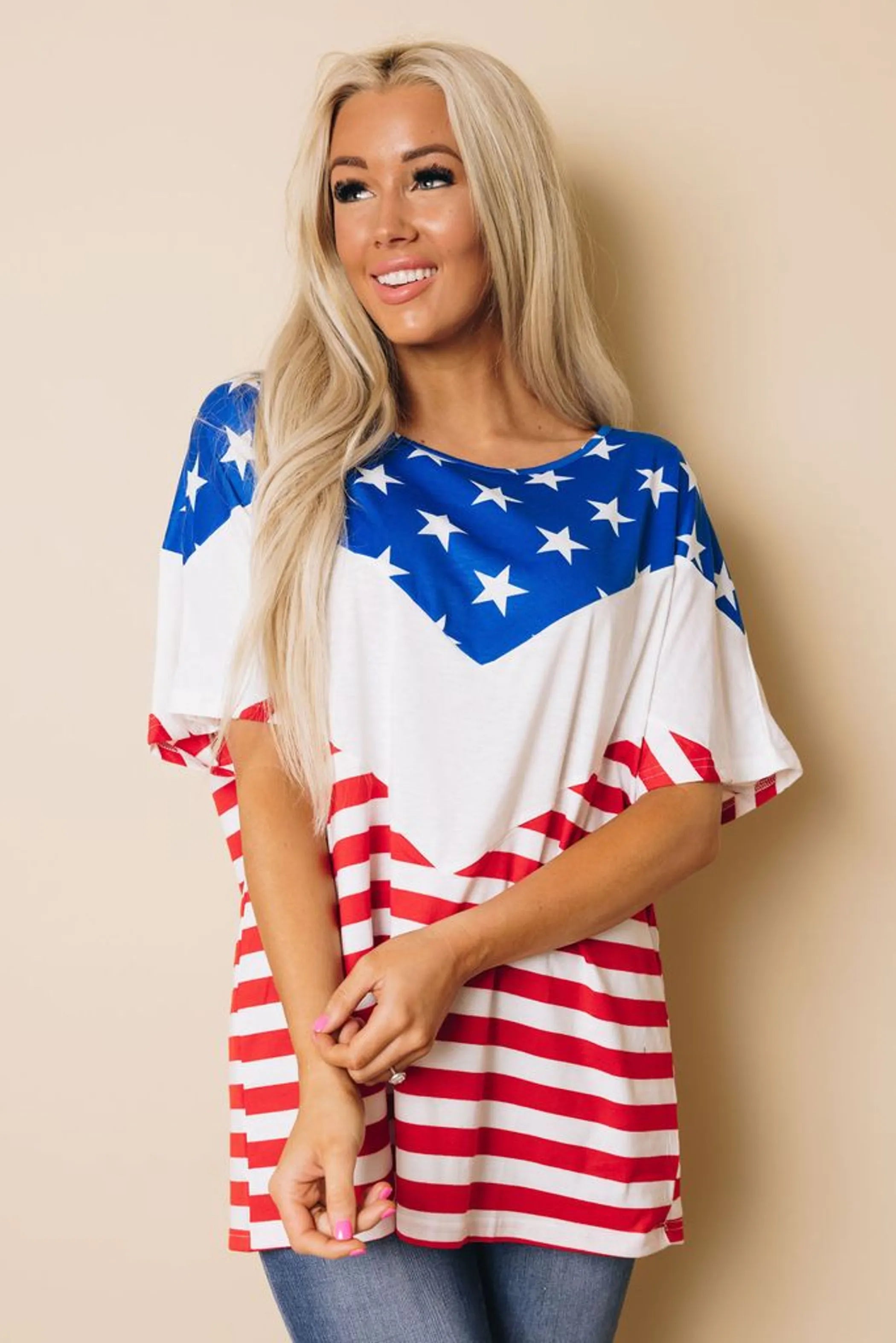 Flag Pattern Tee