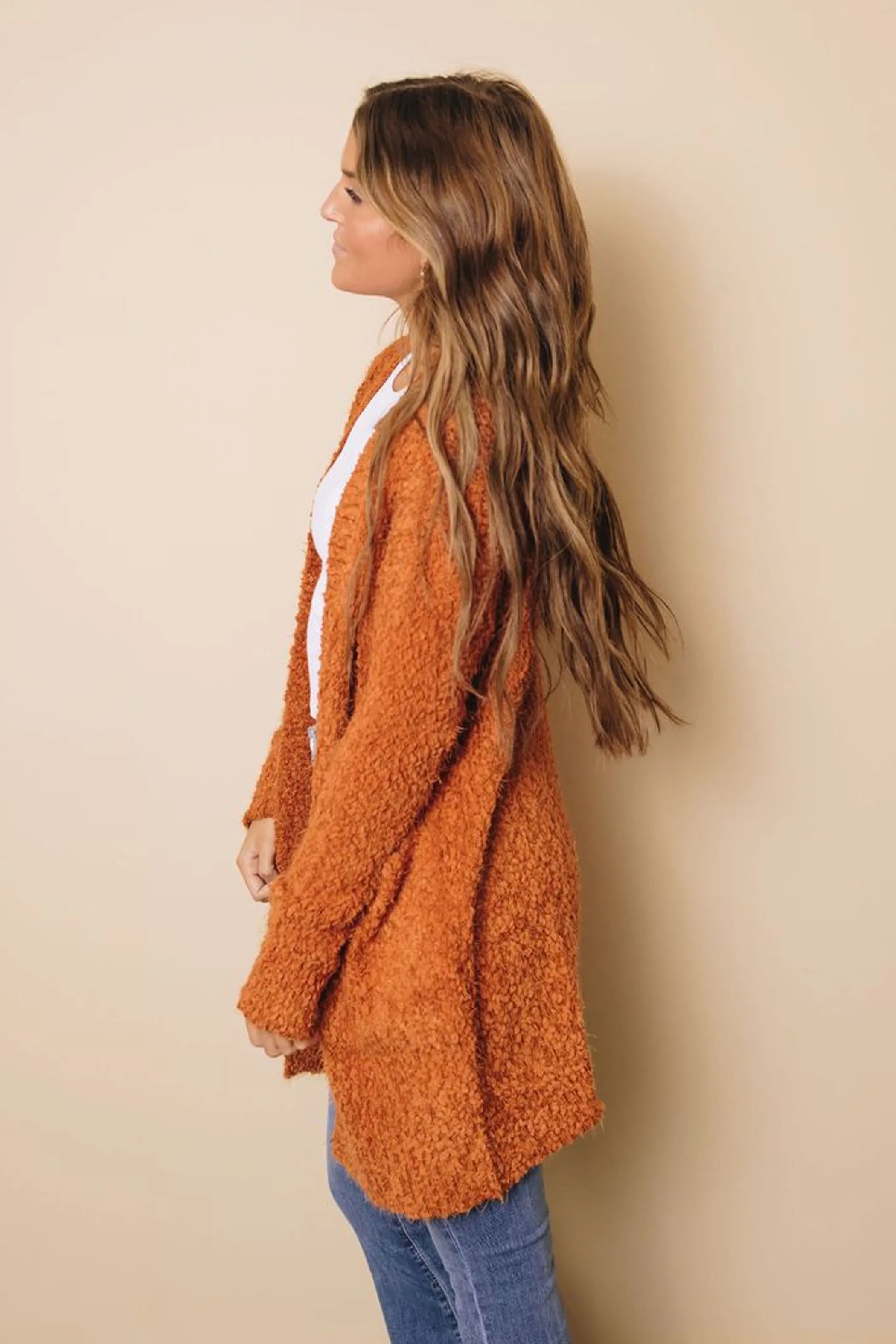 Carlton Fuzzy Knit Cardigan