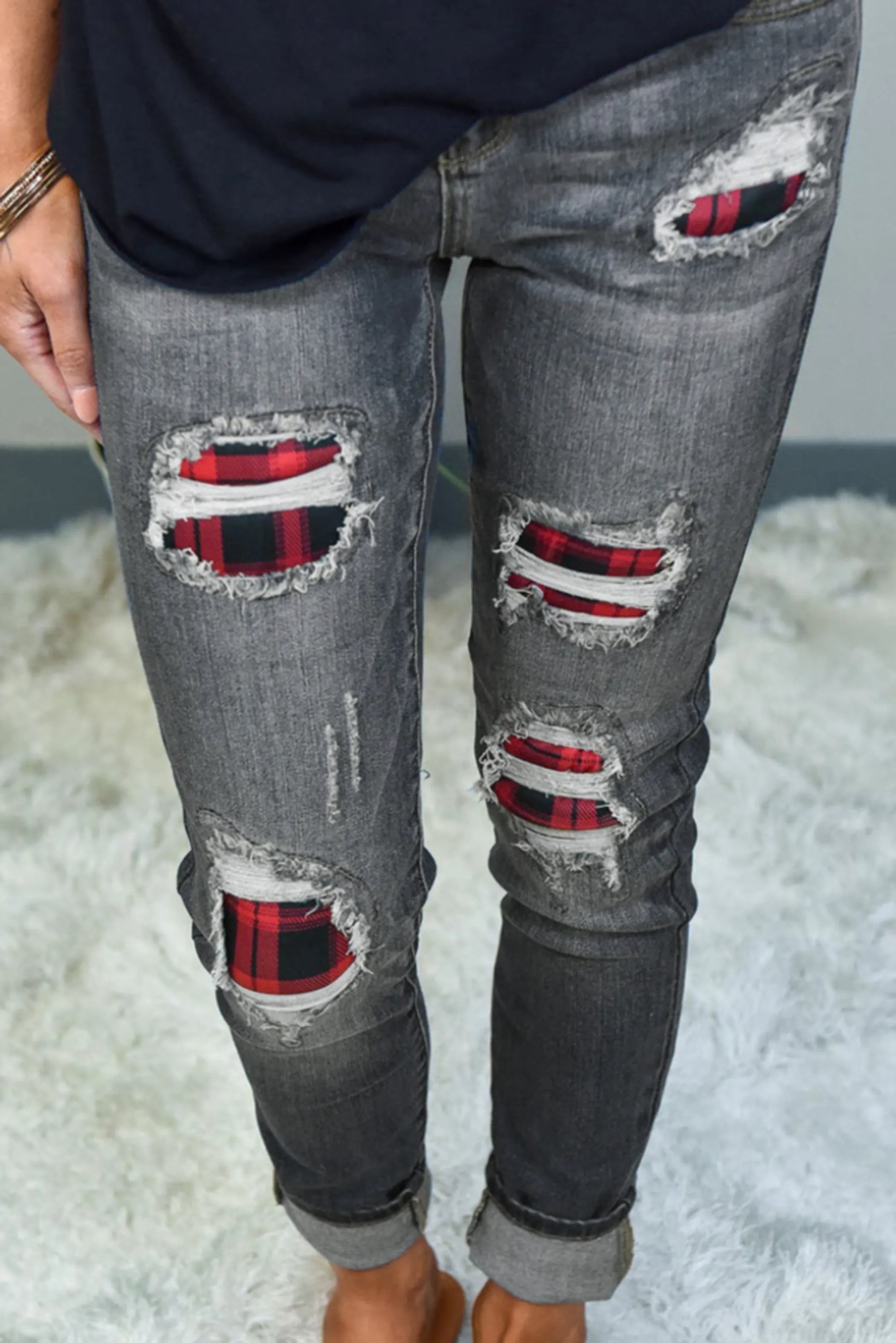 Bold New Me Patched Jeans