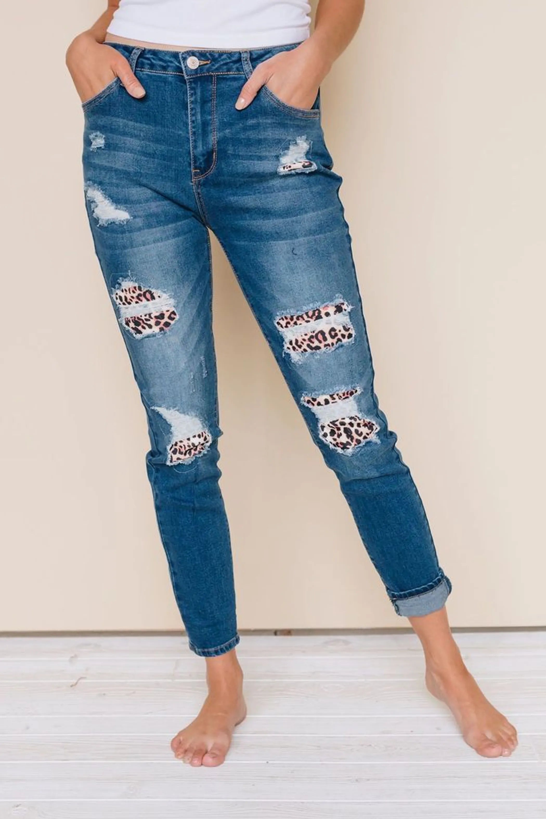 Bold New Me Patched Jeans
