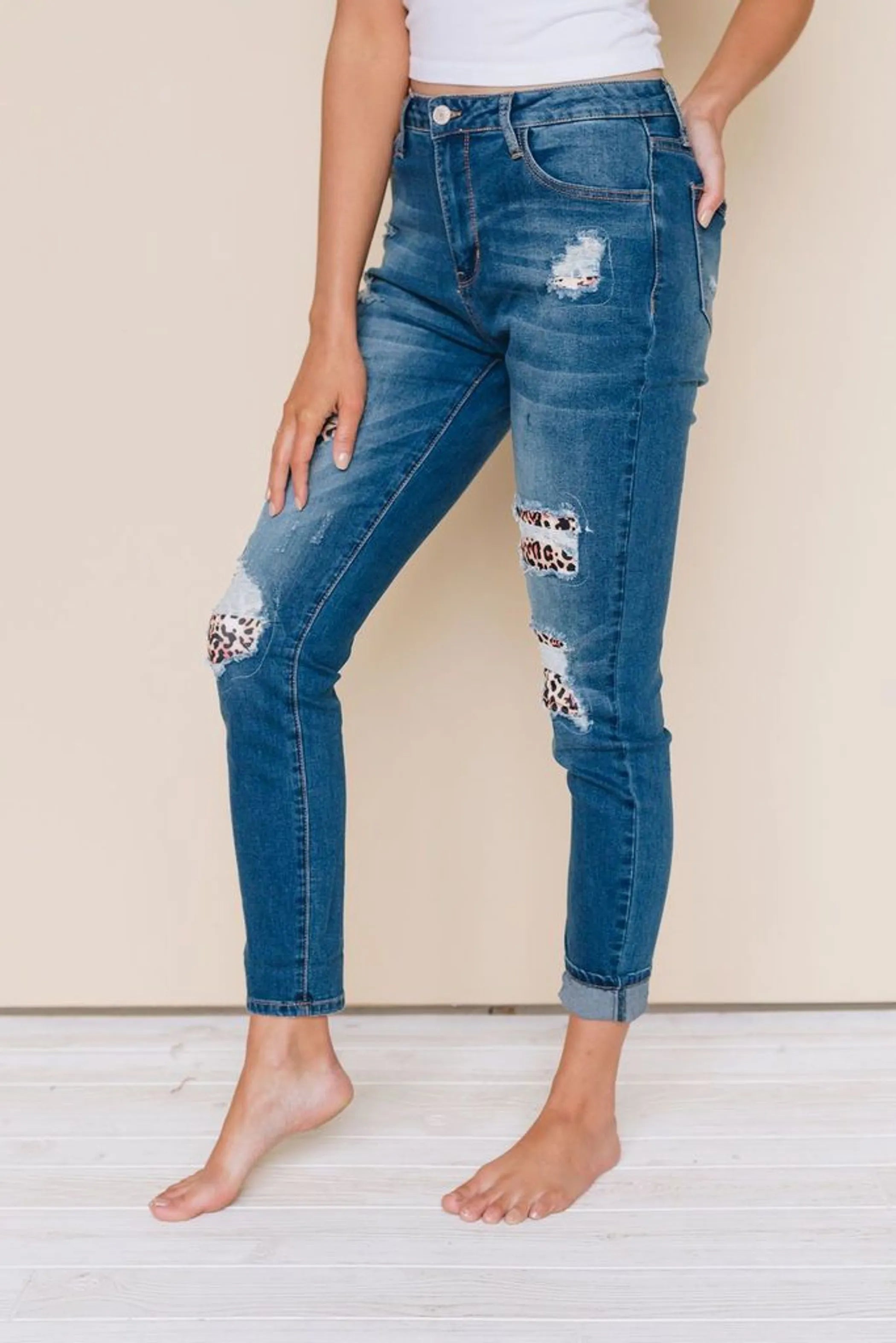 Bold New Me Patched Jeans